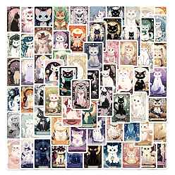 Colorful Waterproof PVC Paper Sticker Labels, Self-adhesive Cartoon Cat Decals, for Suitcase, Skateboard, Refrigerator, Helmet, Mobile Phone Shell, Colorful, 40~60mm, 78pcs/set