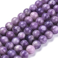 Lepidolite Natural Lepidolite/Purple Mica Stone Beads Strands, Round, 10.5mm, Hole: 1.2mm, about 38pcs/Strand, 15.75 inch(40cm)