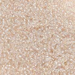(RR3641) Fancy Lined Soft Blush MIYUKI Round Rocailles Beads, Japanese Seed Beads, (RR3641) Fancy Lined Soft Blush, 11/0, 2x1.3mm, Hole: 0.8mm, about 50000pcs/pound