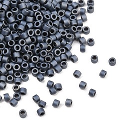 (DB0301) Матовый Темно-металлическо-серый Бусины miyuki delica, цилиндр, японский бисер, 11/0, (дб 0301) матовая пушка, 1.3x1.6 мм, отверстие : 0.8 мм, Около 2000 шт / 10 г