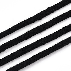 Black Cotton String Threads, Macrame Cord, Decorative String Threads, for DIY Crafts, Gift Wrapping and Jewelry Making, Black, 3mm, about 109.36 Yards(100m)/Roll.