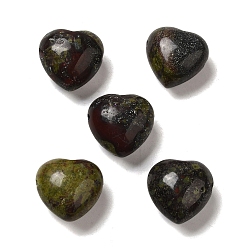 Dragon Blood Natural Dragon Blood Beads, Heart, 14.5~15x14.5~15x8.5mm, Hole: 1.5mm