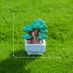 Бирюза Мини-модель растения и животных в горшке из смолы, аксессуары для кукольного домика с микро-ландшафтом, притворяясь опорными украшениями, бирюзовые, 27x38 мм