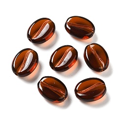 Chocolate Transparent Acrylic Beads, Oval, Chocolate, 10.5x8x5mm, Hole: 1.4mm, about: 1900pcs/500g