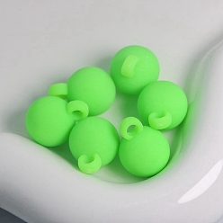 Lime Luminous Baking Paint Acrylic Pendants, Glow in the Dark, Round, Lime, 16mm, about 50pcs/bag