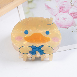 Duck Cute Animal Cellulose Acetate Claw Hair Clips, Hair Accessories for Women & Girls, Duck, 50x66x39mm