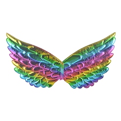 Colorful Cloth Embossing Wings, AB Color, Decorate Accessories, Colorful, 200x400mm