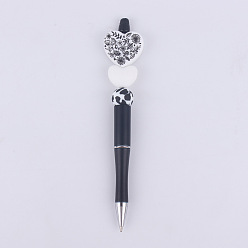 Flower Plastic Ball-Point Pen, Beadable Pen, for DIY Personalized Pen, Flower, 145mm