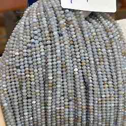 Ангелит Натуральные ангельские бусины, круглые, 4x3 мм, отверстие : 0.5 мм, около 126 шт / нитка, 14.96'' (38 см)