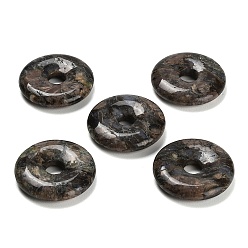 Glaucophane Подвески из натурального глаукофана, подвески в виде пончиков/пи-дисков, 30x6.5 мм, отверстие : 7.5 мм