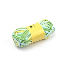Light Green Polyester Cloth Yarn, For Hand Knitting Thick Thread, Crochet Cloth Yarn, Light Green, 2.2mm, about 38.28 Yards(35m)/Skein