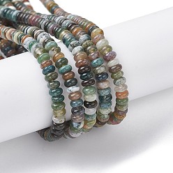 Indian Agate Natural Indian Agate Beads Strands, Rondelle, 4.5x2.5mm, Hole: 0.8mm, about 158pcs/strand, 15.55 inch(39.5cm)