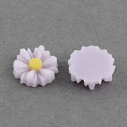 Lilac Flatback Hair & Costume Accessories Ornaments Scrapbook Embellishments Resin Flower Daisy Cabochons, Lilac, 9x2.5mm