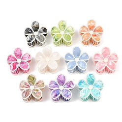 (52) Непрозрачная лаванда Пластиковые зажимы когтя волос, цветок, аксессуары для волос для женщин и девушек, разноцветные, 75x76x56 мм
