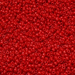 (45A) Opaque Cherry Тохо 8/0 круглые бусины, японский бисер, (45 а) непрозрачная вишня, 3 мм, отверстие : 1 мм, Около 1111 шт / 50 г