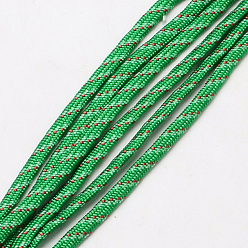 Зеленый 7 внутренние сердечники веревки из полиэстера и спандекса, для изготовления веревочных браслетов, зелёные, 4 мм, около 109.36 ярдов (100 м) / пачка, 420~500 г / пачка