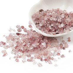 Strawberry Quartz Natural Strawberry Quartz Chips Beads, No Hole, 2mm