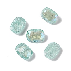 Свет Азора Треск в стиле лунного света k9 стеклянные кабошоны со стразами, назад назад, прямоугольник восьмиугольник, свет Azore, 14x10x5.5 мм
