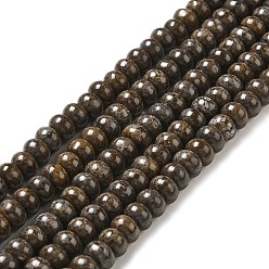 Snowflake Obsidian Natural Red Snowflake Obsidian Beads Strands, Rondelle, 8x5mm, Hole: 0.7mm, about 70pcs/strand, 14.76~14.96 inch(37.5~38cm)