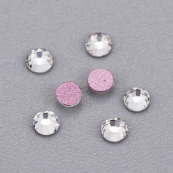 Crystal Glass Rhinestone Cabochons, Grade AA, Flat Back & Faceted, Half Round, Crystal, SS6, 1.9~2.0mm, about 1440pcs/bag