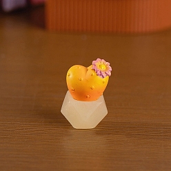 Оранжевый Скульптура из смолы кактуса витрина украшения, для домашнего офисного стола, оранжевые, 27x40 мм