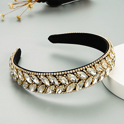 white Fashion Glass Rhinestone Claw Chain Hairband for Women, Trendy Headwear Jewelry