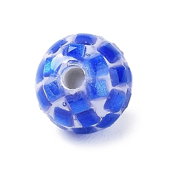 Royal Blue Colorful Craft Shell Beads, Dyed, Round, Royal Blue, 3.5~4x4~4.5mm, Hole: 0.9~1mm