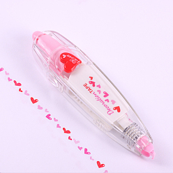 Heart ABS Plastic Decorative Correction Tape, for Scrapbooking Greeting Card Diary Stationery School Supplies, Heart Pattern, 110x27x20mm