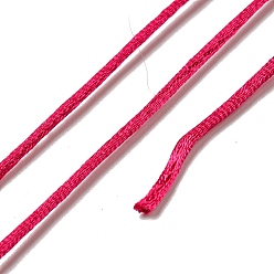 Rose Foncé Fil à broder en polyester, fils de point de croix, rose foncé, 1.5mm, 20 m / bundle