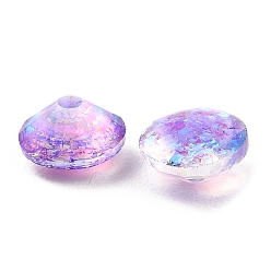 Dark Orchid Resin Imitation Opal Cabochons, Faceted Cone, Dark Orchid, 7x4mm