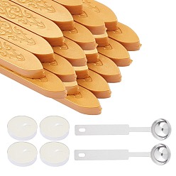 Мокасин Diy наборы штампов с восковой печатью, сургучные палочки, без фитилей, с ложкой из нержавеющей стали, свеча, мокасин, 90x11x11 мм