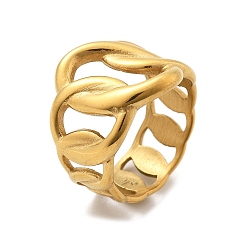 Золотой 304 полые кольца для цепей из нержавеющей стали, ионное покрытие (ip), золотые, 18 мм, размер США 8 1/2 (18.5 мм)