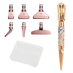 Others Diamond Painting Point Drill Pen, Rose, Twinkling Diamond Painting Tools, with 6 Style Replacement Metal Pen Tips & Storage Box, Geometric Pattern, 130mm, Packaging: 100x180x18mm