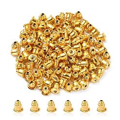 Golden Iron Bullet Ear Nuts, Earring Backs, Golden, 6x5mm, Hole: 1mm