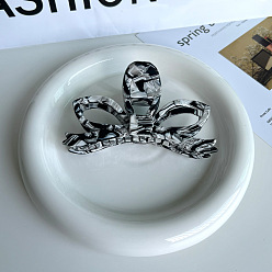 Черный Заколки для волос в форме когтей из ацетата целлюлозы, аксессуары для волос для женщин и девочек, бантом, чёрные, 112x70 мм