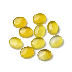 Yellow Agate Natural Yellow Agate Cabochons, Oval, 10x8x4mm