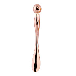 Rose Gold Alloy Eye Cream Roller Wand, Single-end Eye Rollers Massager Tools, Rose Gold, 100mm