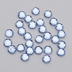 Светло-Синий Акриловые стразы - кабошоны , граненые, полукруглый, голубой, 4x1.5 мм , около 10000 шт / мешок