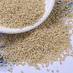 (RR442) Непрозрачный Грушевый Блеск Миюки круглые бусины рокайль, японский бисер, (rr 442) непрозрачный грушевый блеск, 8/0, 3 мм, отверстие : 1 мм, Около 422~455 шт / 10 г