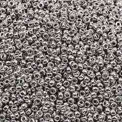 (RR194) с Палладиевым Аокрытием Миюки круглые бусины рокайль, японский бисер, 8/0, металлических цветов, (rr 194) покрытый палладием, 3 мм, отверстие : 1 мм, Около 19000~20500 шт / фунт