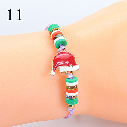 Bracelet 11 Colorful Christmas Tree & Santa Claus Bracelet and Necklace Set for Kids