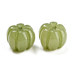 Olive Autumn Resin Vegetable Beads, Pumpkin, Olive, 12.5~13x10mm, Hole: 1.5mm