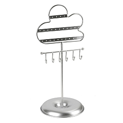 Cloud Iron Display Stands, Jewelry Holder for Earrings, Bracelet, Necklace Storage, Cloud, 14x35cm