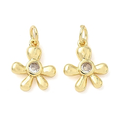 Настоящее золото 18K Латунные микро проложить кубического циркония подвески, , долговечный, без кадмия и без свинца, стойки покрытие, с целью перехода в кольце, реальный 18 k позолоченный, 14x11.5x2.5 мм, отверстие : 3.6 мм