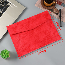 Красный Карманы для документов из искусственной кожи, прямоугольные, красные, 240x330 мм