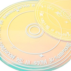 Colorful Acrylic Pendants, Acrylic Disc, DIY Disc Keychain Accessories, Flat Round, Colorful, 100mm