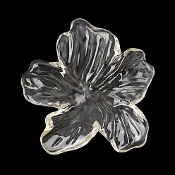 Transparent Transparente Harzcabochons, Iris Blütenblätter, Transparent, 62~62.5x58~59x9.5 mm