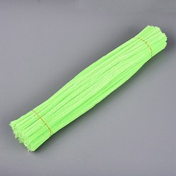 Lawn Green Pipe Cleaners, DIY Chenille Stem Tinsel Garland Craft Wire, Lawn Green, 300~305x5~7mm, about 95~100 strip/bundle