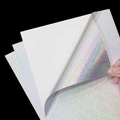 Разноцветный Голографические лазерные самоклеящиеся наклейки для домашних животных, листы с наклейками цвета радуги для художественных промыслов своими руками, скрапбукинга, красочный, 297x210 мм