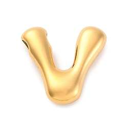 Letter V 304 подвески из нержавеющей стали, буквенное очарование, ионное покрытие (ip), реальный 18 k позолоченный, Буква V, 20x20.5x5 мм, отверстие : 3.5x2.2 мм